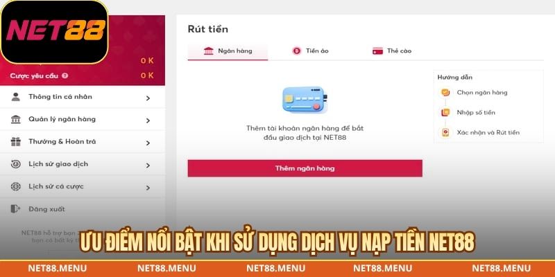 Thông tin cần kiểm tra trước khi rút tiền NET88