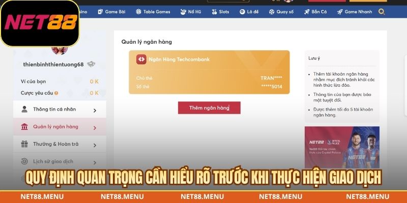 Quy trình rút tiền NET88 từng bước